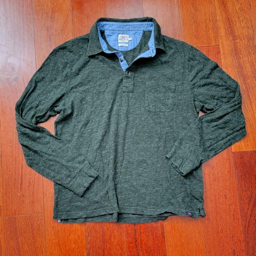 Faherty Long Sleve Polo